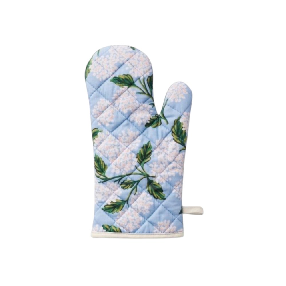 Blue Flower Oven Mitt