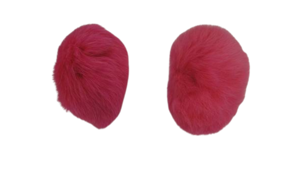 Rabbit Fur Pom Pom -Fuchsia-8cms