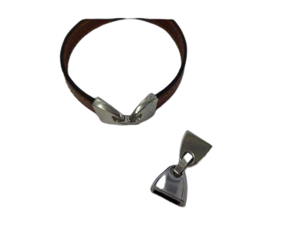 Zamak Snap Lock Clasp-ZAML65-10x2.5mm-Steel