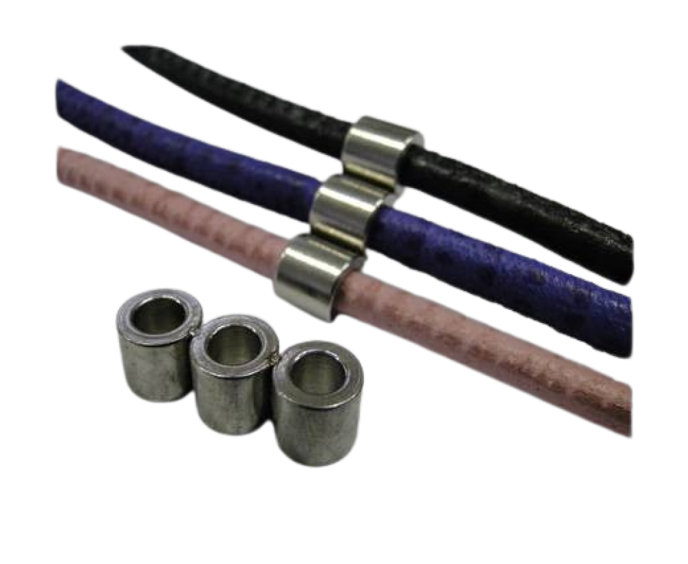 Stainless steel part for round leather: SSP-415 4mm (steel)