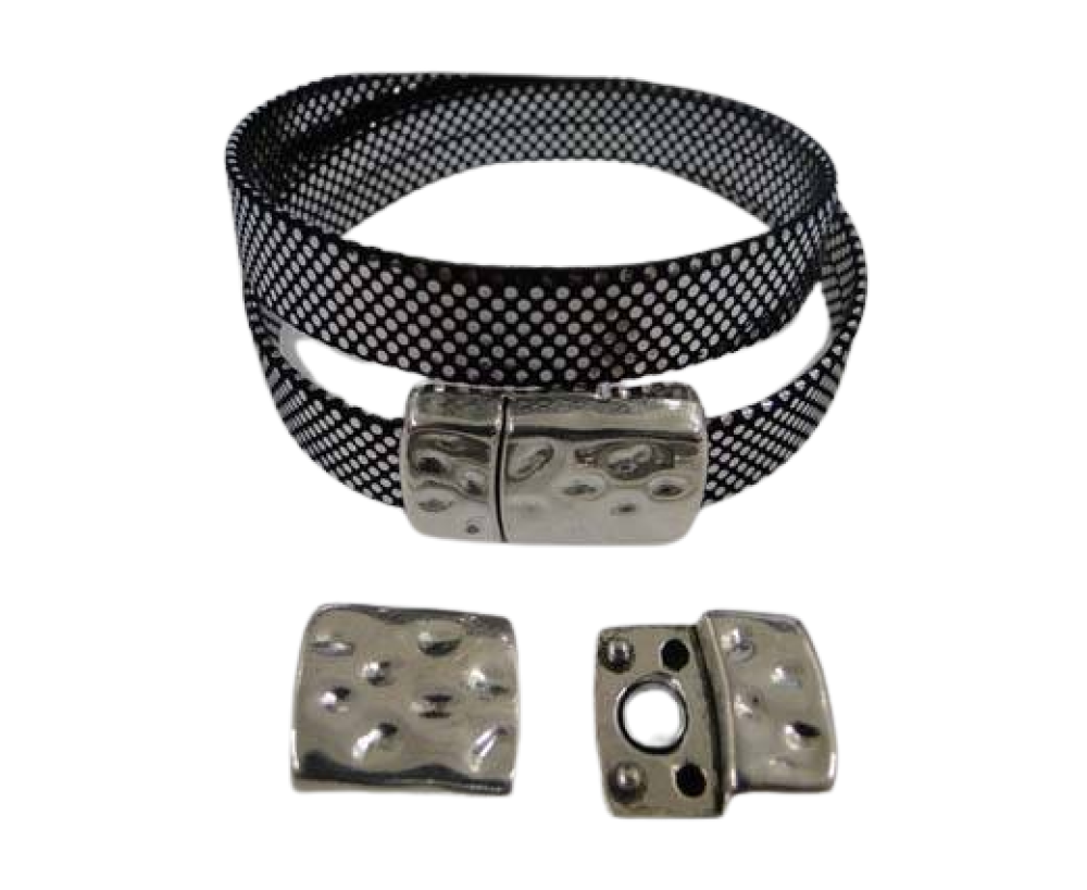 Zamak magnetic clasp: MGL-281 10*2mm (Antique Silver)