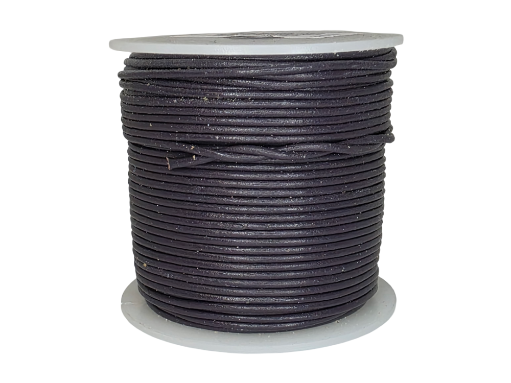 Round Leather Cord-1,5mm - Prune