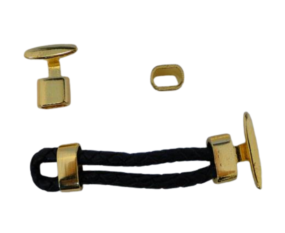 Zamak open hook clasp ZAML12-Gold-11x5mm