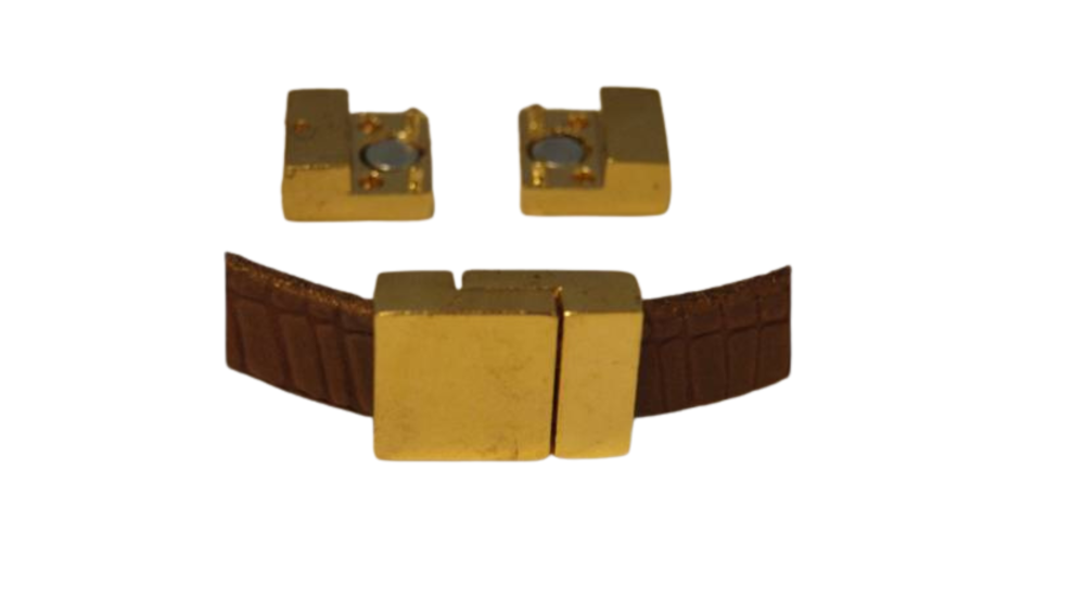 Zamak magnetic clasp: ZAML-07 10*3mm (Gold)