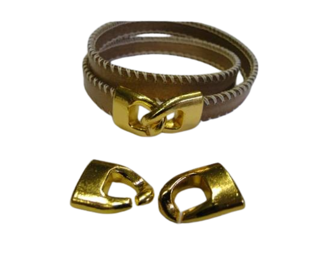 Zamak Interlocking Clasps: MGL 221 12*4mm (Gold)