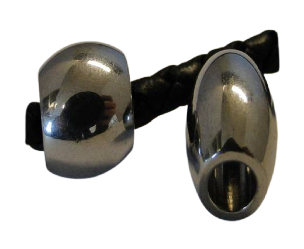 Stainless steel part for round leather: SSP-188 5mm (Steel)