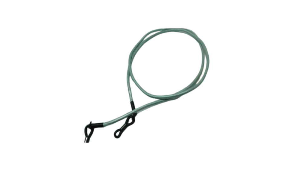 Round Leather Glass Hangers - 3mm -METALLIC BLUE