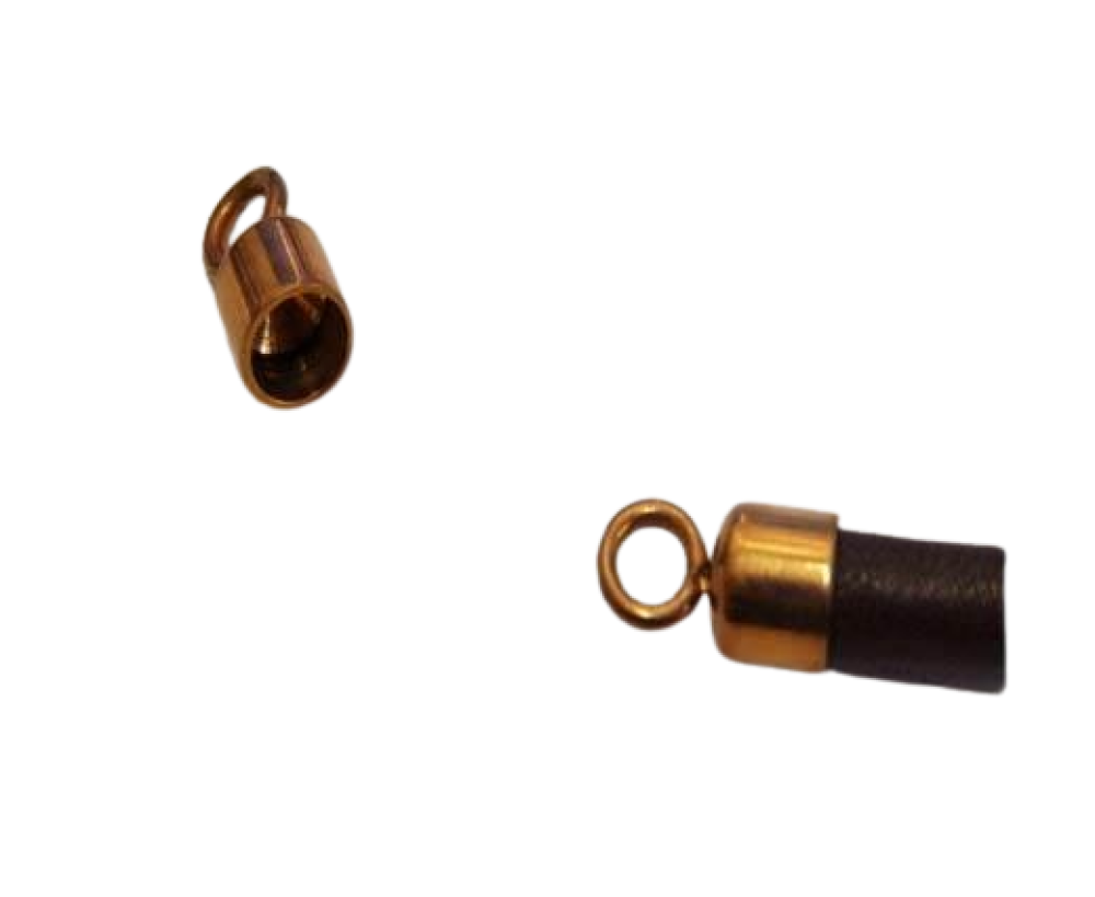 Stainless steel part for round leather: SSP-584 4mm (Rose Gold)