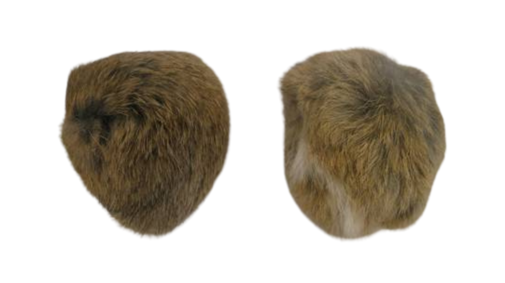 Rabbit Fur Pom Pom-Natural-10cms