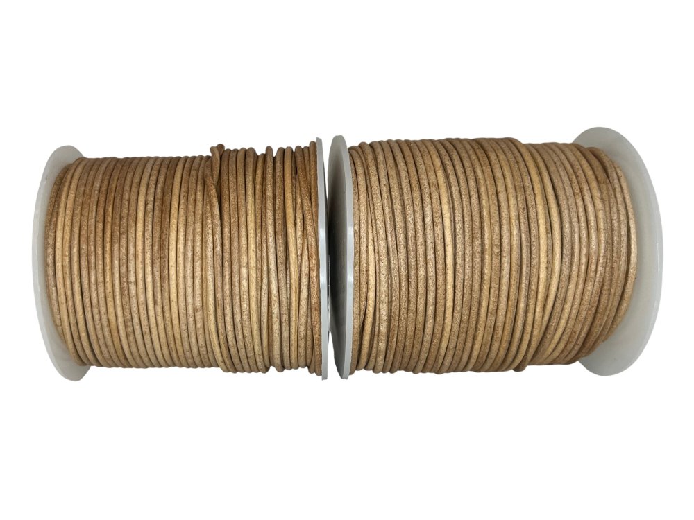 Round leather cord-2mm- Vintage Light Taupe