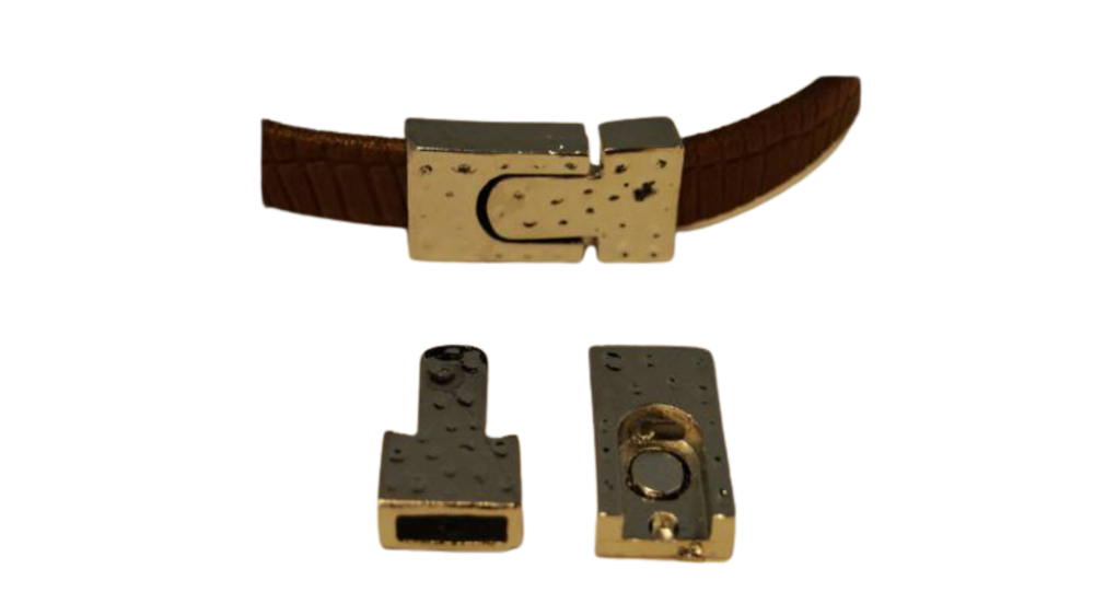 Zamak magnetic clasp: ZAML-31 10*3mm (Antique Silver)