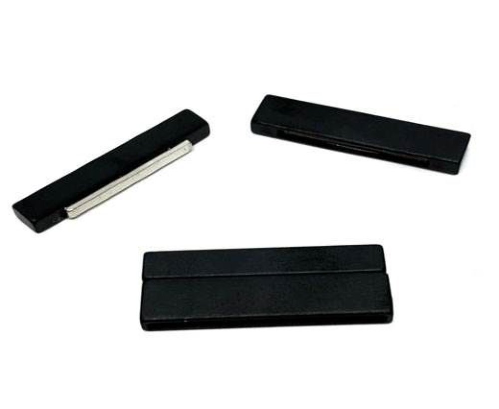 Stainless Steel Magnetic Clasp-Black Matt-MGST105-40x3mm