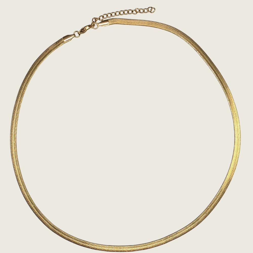 Herringbone Necklace - Gold - 4mm - Item 902