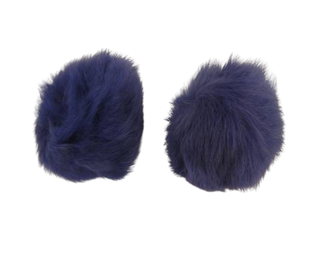 Rabbit Fur Pom Pom-Light Purple-8cms