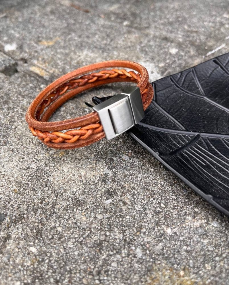 Combination Leather Bracelet - Style 122