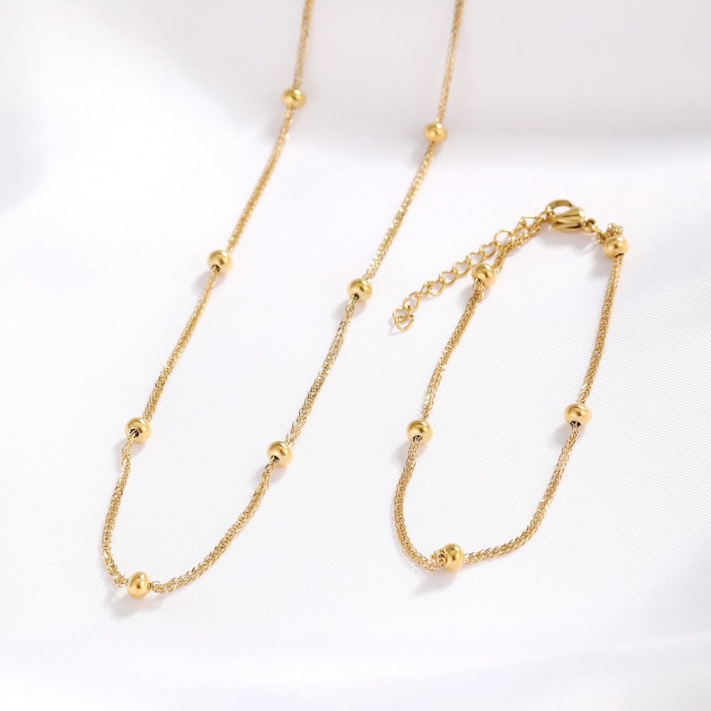 Gold Plated Stainless Steel Necklace - 538