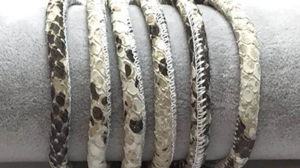 Fine Nappa-Python style-6mm-White