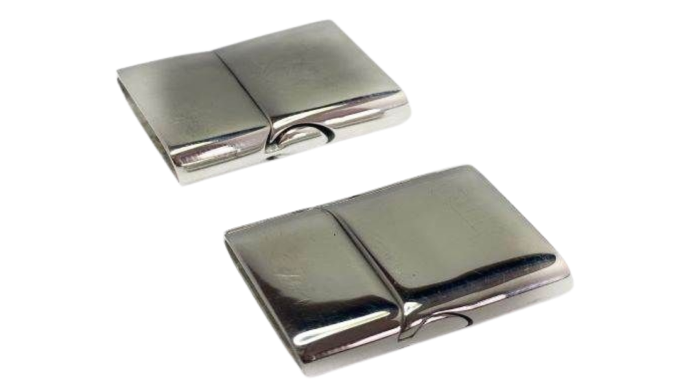 Stainless Steel Magnetic Clasp,Steel,MGST-32-12*6mm