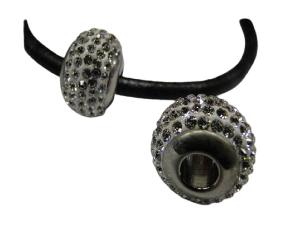 Stainless steel part for leather SSP-358-6mm-Crystal