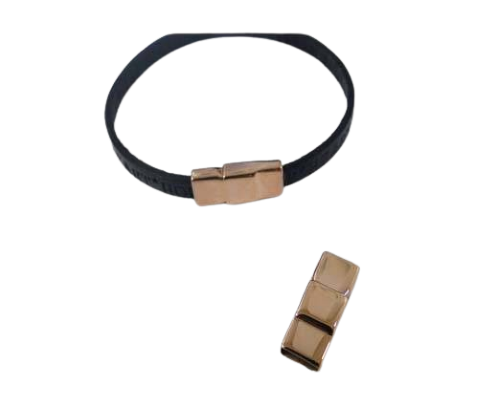 Stainless Steel Magnetic Clasp,Rose Gold,MGST-165-6.5x2.5mm