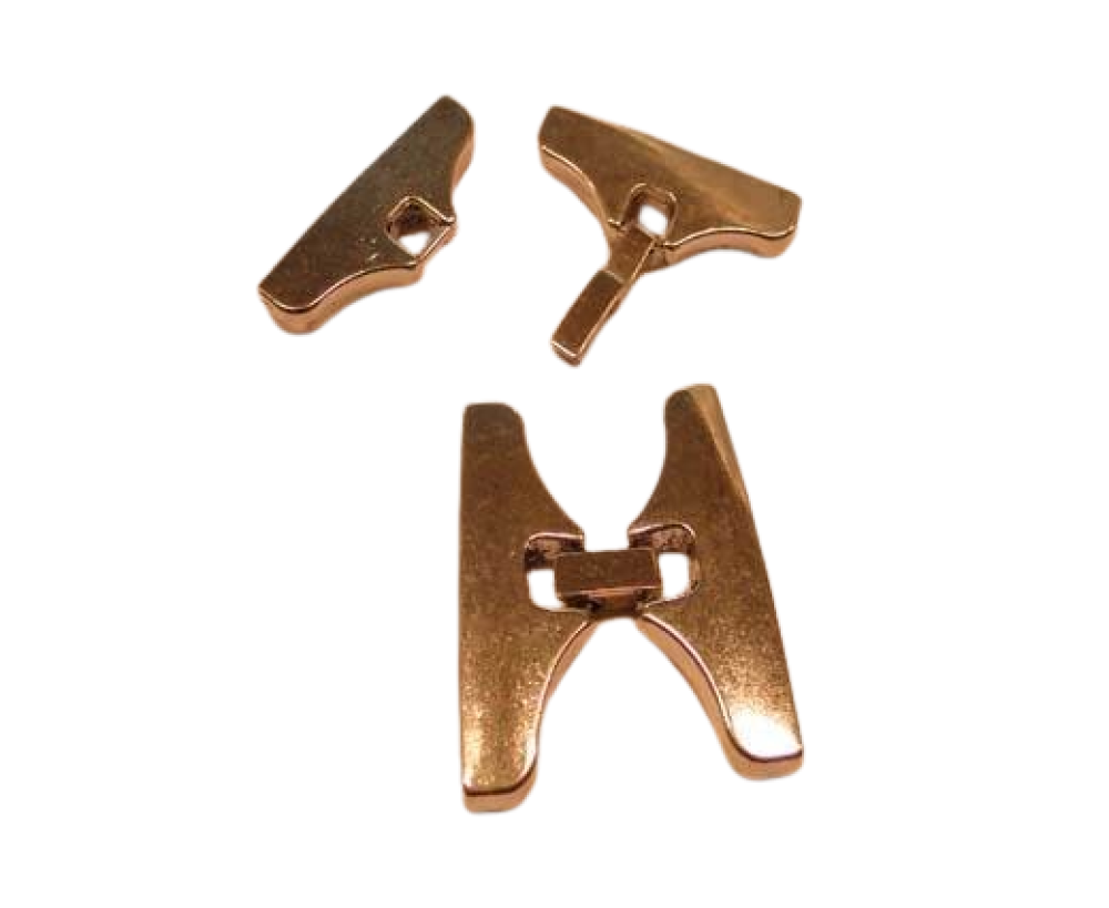 Zamak Snap Lock Clasp: MGL-138 24*2mm (Antique Silver)