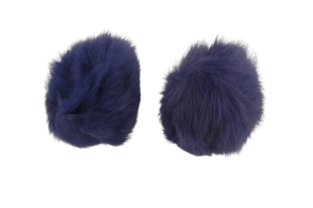 Rabbit Fur Pom Pom-Light Purple-7cms