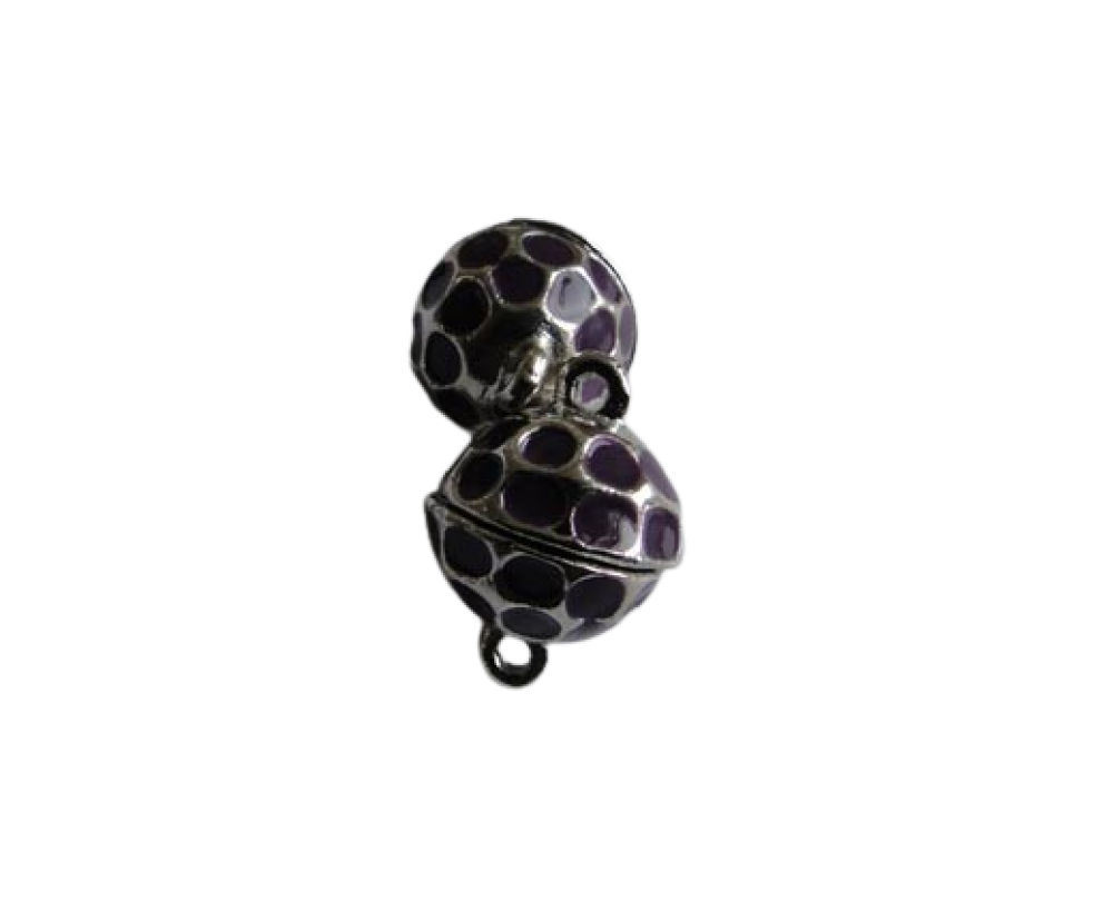 brass Magnetic clasp MG13-14mm-Purple