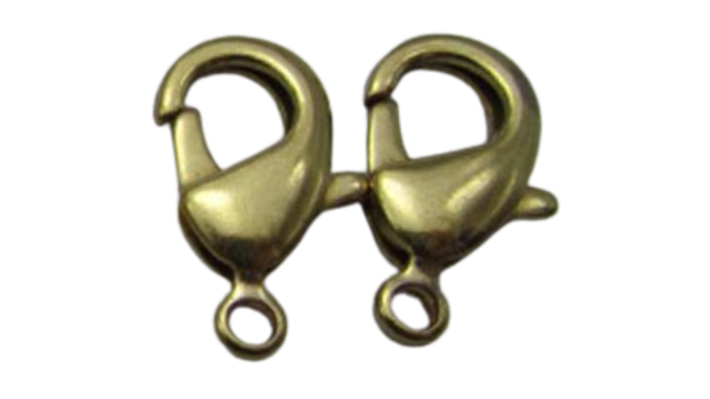 Zamak Lobster Claw Clasps-FI-7001 -Antique Gold - 10mm