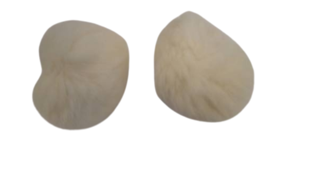 Fox Fur Pom Pom-White-10cms