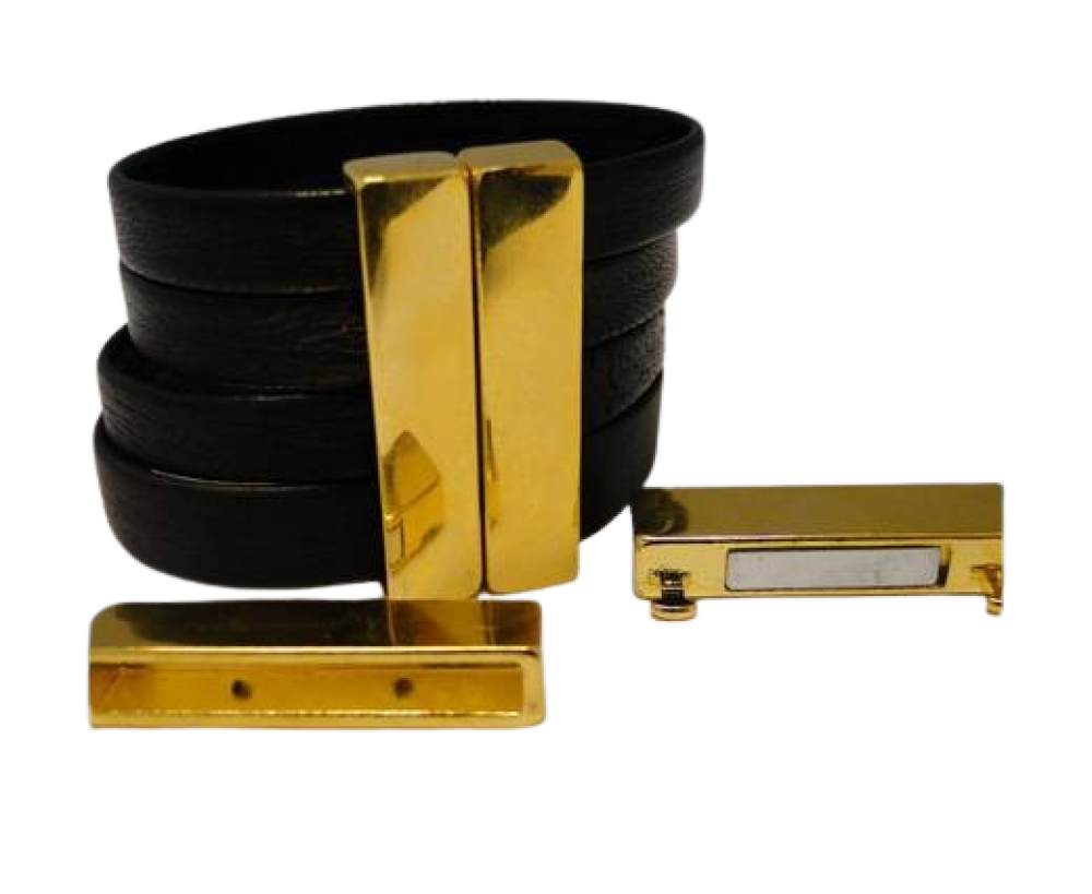 Zamak magnetic claps MGL-109-35*4 mm-Gold