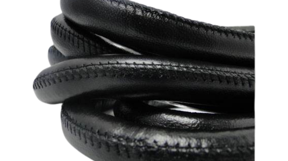 Real Nappa Leather Cords - Black - 10mm