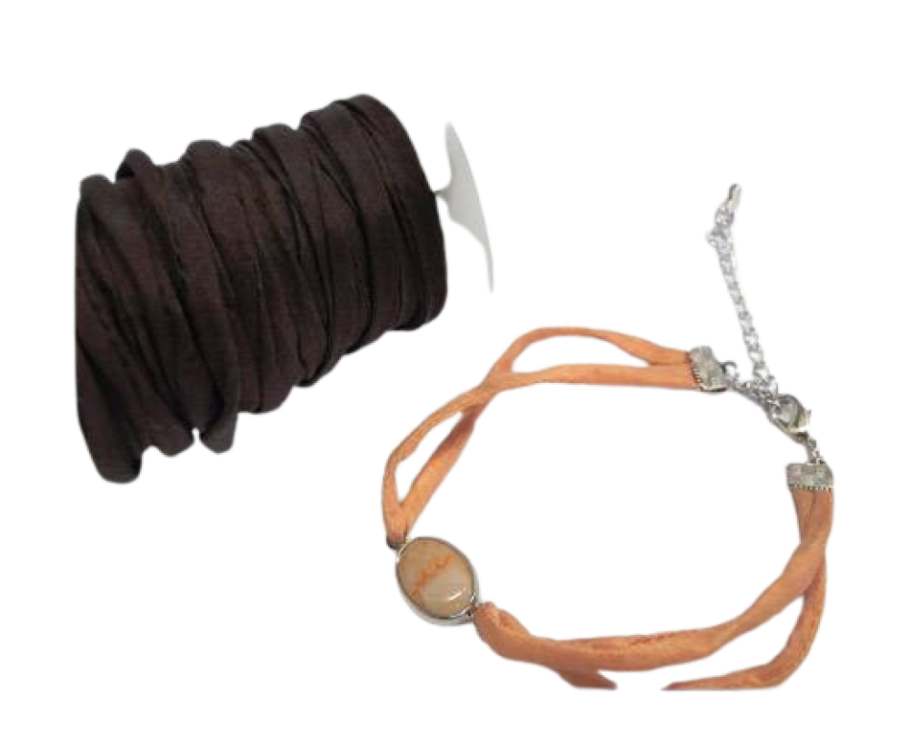 Habotai silk cords - Deep Purple