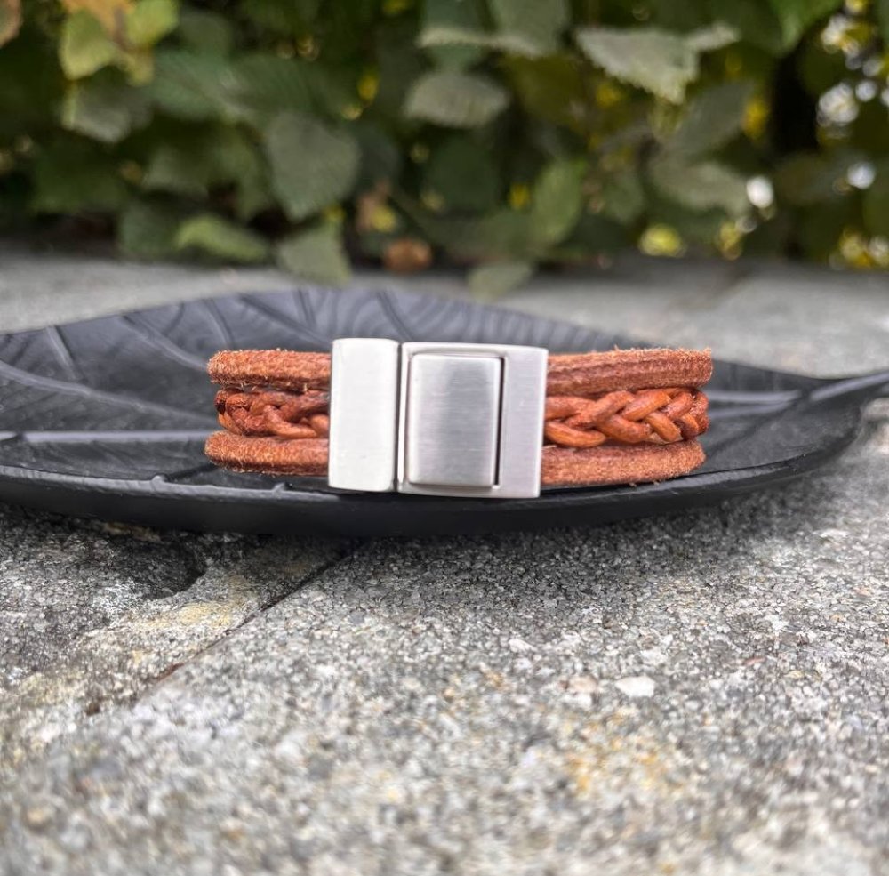 Combination Leather Bracelet - Style 122