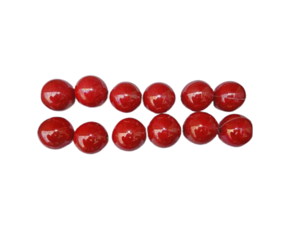 Ceramic Beads - 21mm (Red)