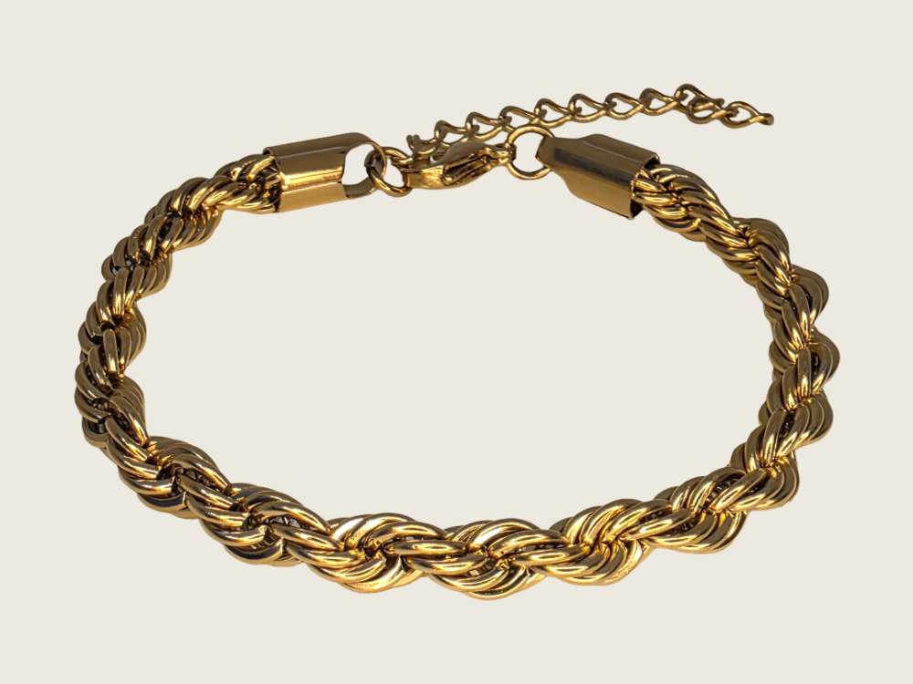 Rope Chain Bracelet - 6mm – Gold - Item 906