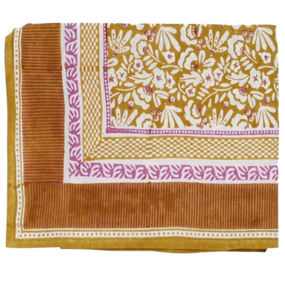 Orange and Yellow Patterned Tablecloth