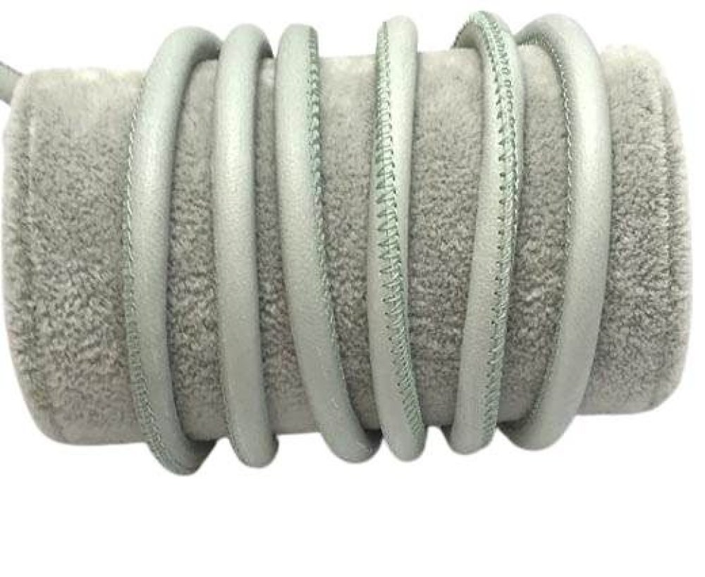 Round stitched nappa leather cord-6mm-Light tourmaline