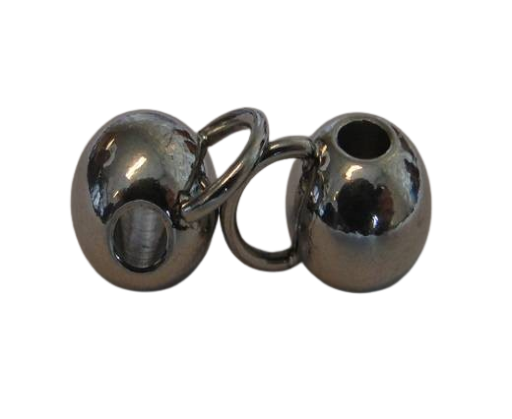 Stainless steel part for round leather: SSP-207 3mm (Steel)