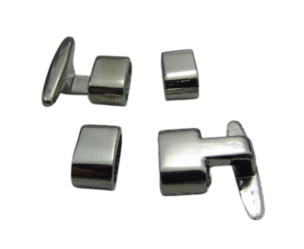 Zamak Open Hooks clasp -ZAML12-Antique Silver