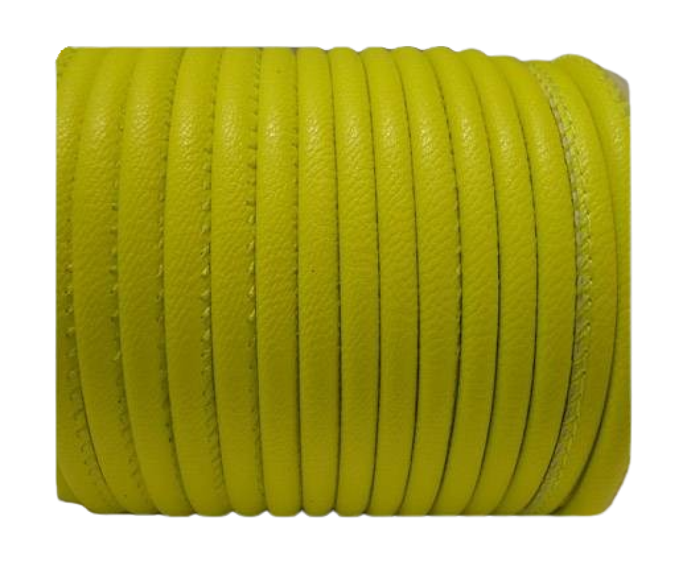 faux Nappa leather 6mm - Neon avocado green