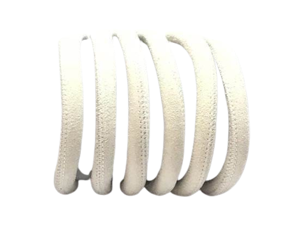 Real Nappa Suede Stitched Round-6mm-white