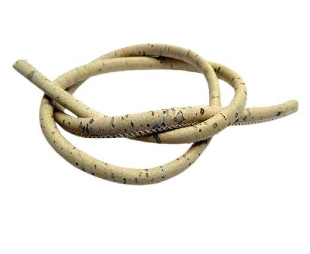 Real Cork Round - 3mm - White