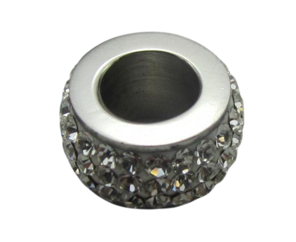 Crystal Big Hole Beads: CA-4238 6mm (Steel)