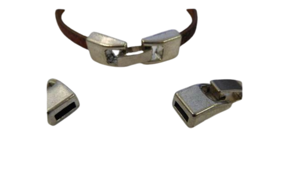 Zamak Snap Lock Clasp-MGL280-6mm-ANTIQUE SILVER