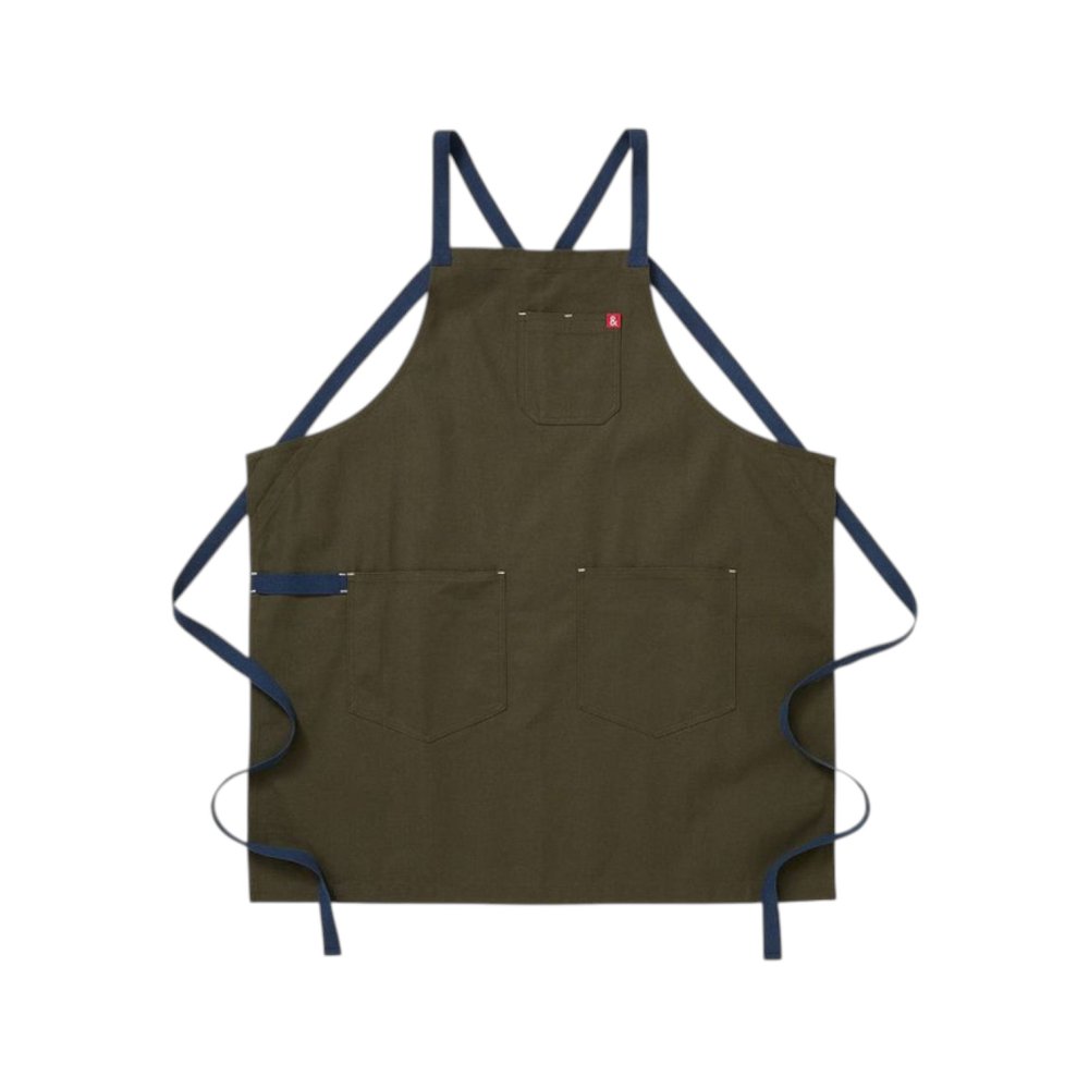 Black and Blue Cotton Apron