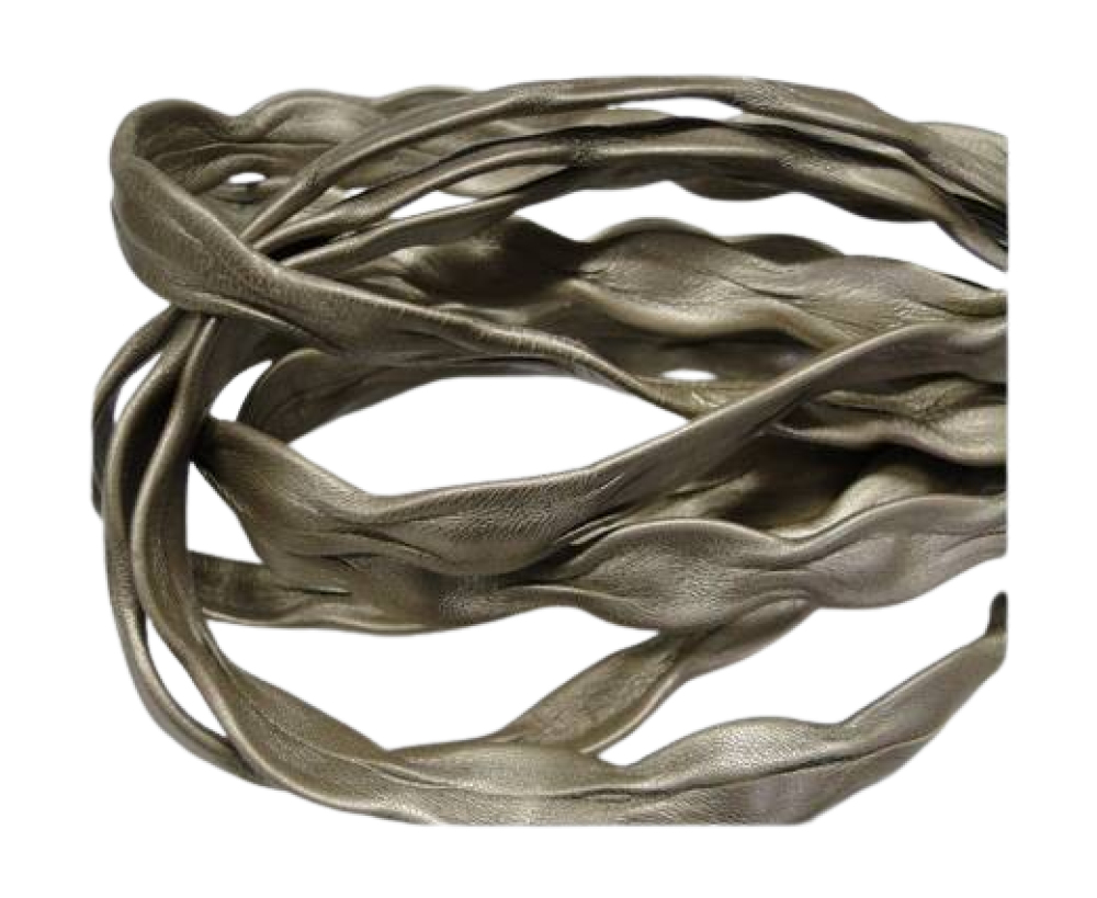 Real Nappa Leather -BEIGE PEARL- Wave Style - 20mm