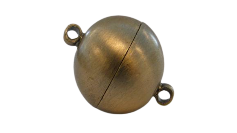 brass Magnetic clasp MG1-12mm-Shinny Antique Gold