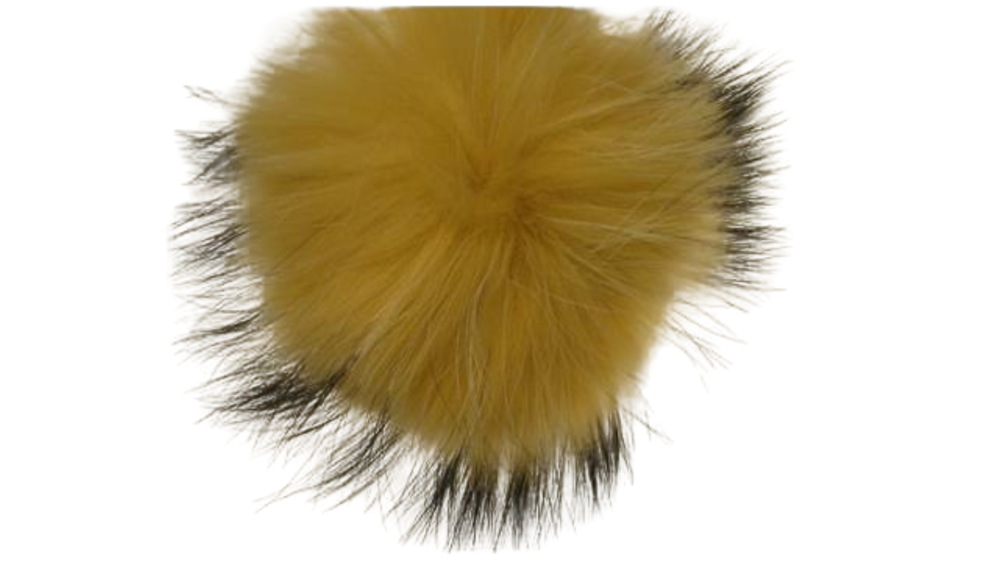Finn Raccoon Pom Pom-Yellow-14cms