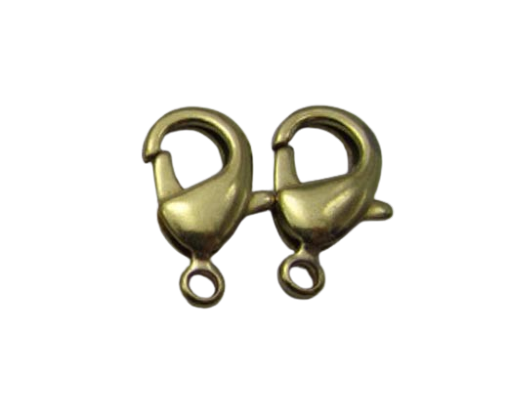 Zamak Lobster Claw Clasps-FI-7001 -Antique Gold - 24mm