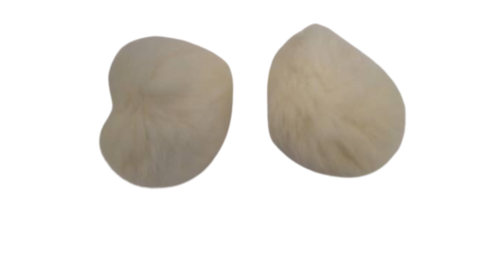 Rabbit Fur Pom Pom-White-8cms